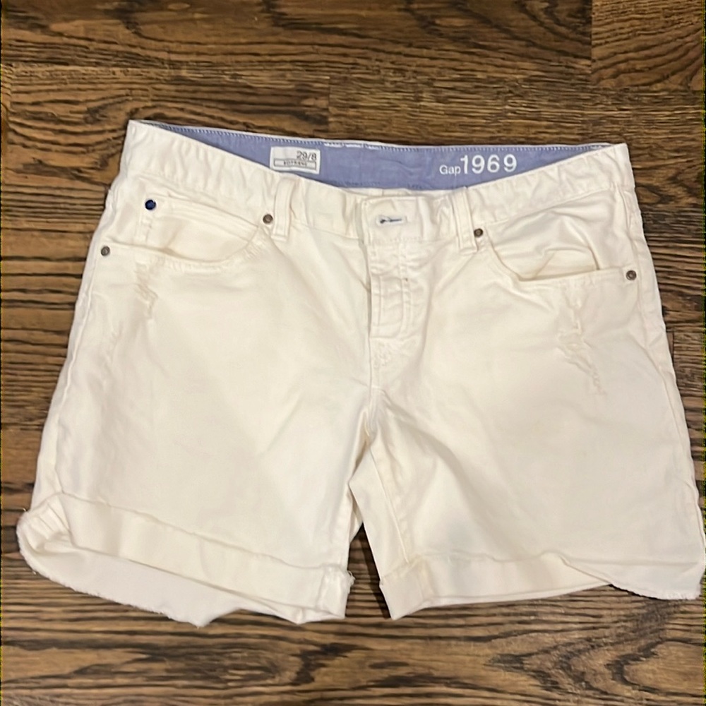Women’s GAP 1969 Denim Shorts Boyfriend 8
